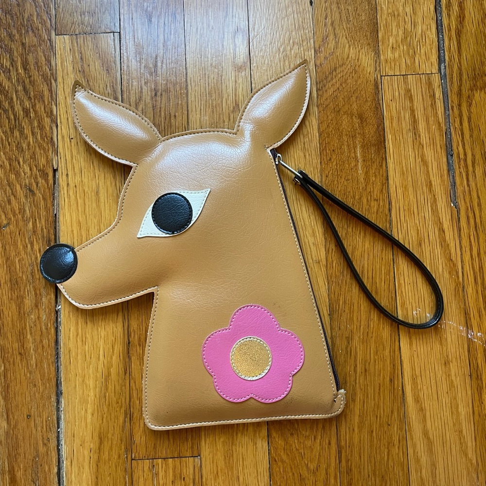 Patch NYC Deer Head Clutch Purse Wristlet